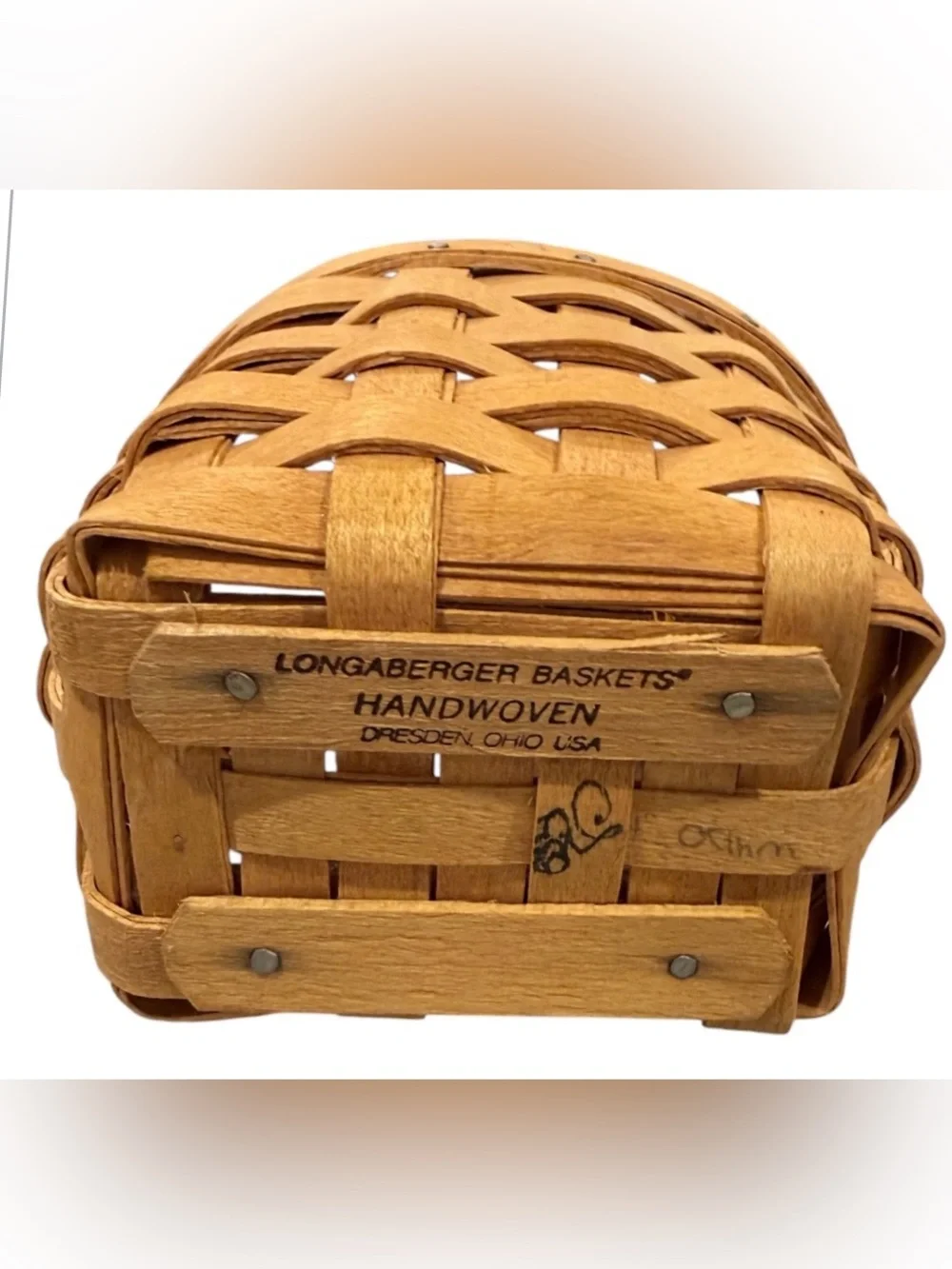 3 Longaberger Collection handcrafted wood baskets